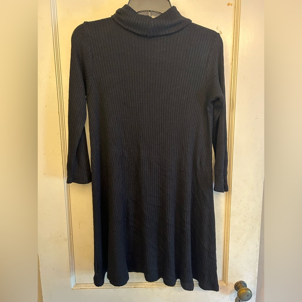 Black Knit Dress with Turtle Neck - Size Medium - American Eagle Outfitters